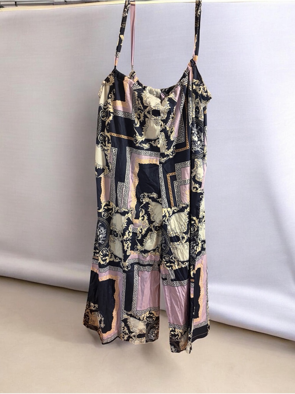 Printed Suspender Pants